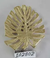 Sand Cast Aluminium Monstera Leaf Sculpture