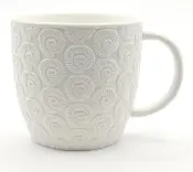 Durable Embossed Porcelain Mugs