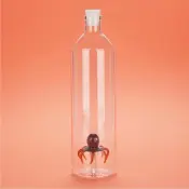 Balvi Octopus Borosilikat Cam Şişe 1.2L