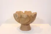 Footed Teak Wood Bowl