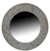 White Natural Wooden Carved Mirror Frame