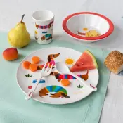 Sunny Sausage Dog Melamine Dinner Set