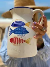 Hand Painted Ceramic Pitcher