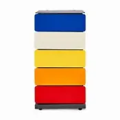 A4 Pivot Cabinet 5 Drawers Multicolor