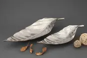 Aluminum Rough Nickel Leaf Dish