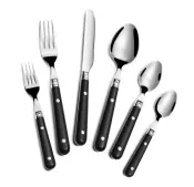 Set di Posate in Acciaio Inossidabile Bon Brasserie 24 Pezzi Nero