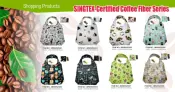 Coffee Fiber Foldable Shopping Bag