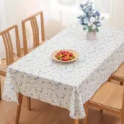 Earth Tone Floral Waterproof Oil-Proof Tablecloth