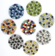 Felt Pom Trivet and Coasters
