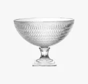 Clear Rice Cut Crystal Bowl