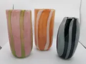 Striped Glass Vase