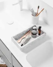 White Carrara Marble Rectangular Holder and Container