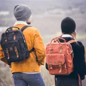 JUNEAU mumlanmış kətan kürək çantası