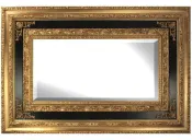 Black Gold Leaf Wood Mirror 122x212cm