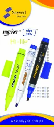 Permanent Highlighter and Whiteboard Markers