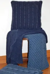 Stone Washed Knitted Cushion Covers and Throws