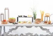 Life Buffet Line Acacia Wood Display