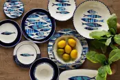 Handpainted Fishes Ceramic Decor