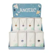 Gemstone Carved Angel Necklaces