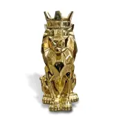 Lion King Brushed Brass Sculpture