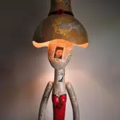 Camila Papier-Mache Standing Lamp