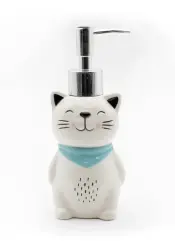 Ceramic Cat Lotion Pump