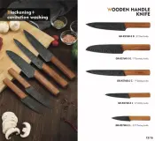 Blackened Knife Set with Rosewood Handle