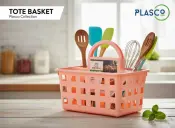 PLASCO Tote Plastic Storage Basket