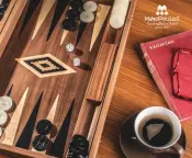 American Walnut Backgammon Set