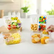 Contenitore per snack multi-scomparto a prova di manomissione