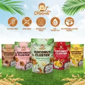 Crispconut Fırınlanmış hindistan cevizi yığınları