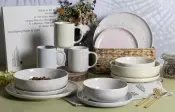 Rustic Speckled Porcelain Dinnerware Set