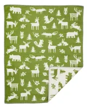 Klippan Forest Green Cotton Blanket 2423-01