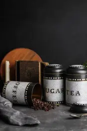 Mosaic Collection Tea Coffee Sugar Bin Set