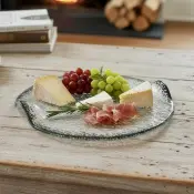Serveware Collection Glass Plates with Handles