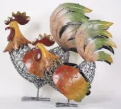 Rooster Lantern Metal Candle Holder