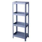 Rectangular Bathroom Shelf with Hooks