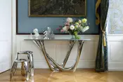 G Console Leather Mirror
