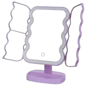 Wave Shape Tri-Fold Mirror