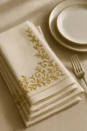 Embroidered Napkins Linen Decorative