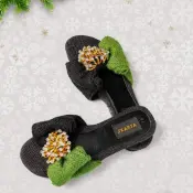 Ladies Duo Bow Slippers