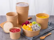 종이 샐러드 볼 및 BBQ 볼