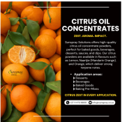 Citrus Oil Concentrates for Food and Beverage Flavouring