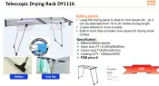 Telescopic 20M Drying Rack
