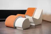 SnugSpot Sustainable Armchair and Footstool