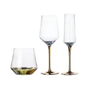 Creative Clear Gold Electroplated Goblet Glass