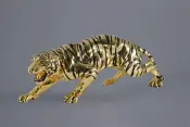 Figura Decorativa de Resina Tiger Dourado