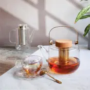 Borosilicate Glass Teapot with Stainless Infuser