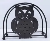 Metal Owl Tissue Holder
