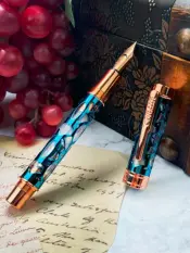 Conklin Endura Deco Crest Demo Blue Rose Gold Pen